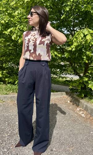 Blusa fedra seta ombre