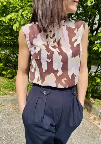 Blusa fedra seta ombre