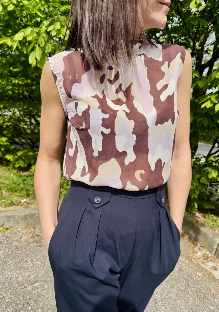 Blusa fedra seta ombre