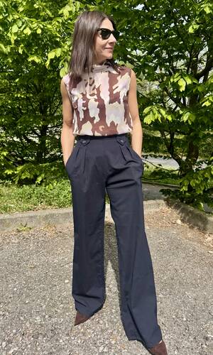 Blusa fedra seta ombre