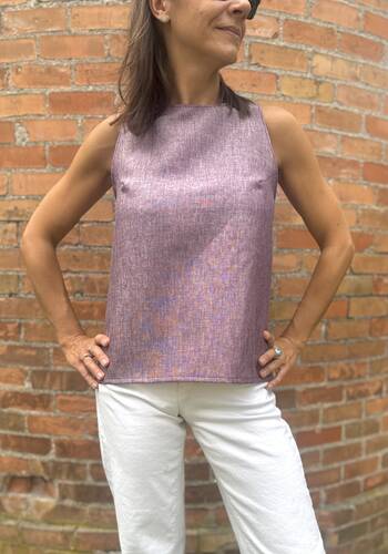 Blusa celeste lino amarena