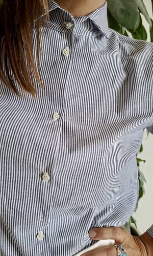 Camicia Venezia mille righe blu gioiello