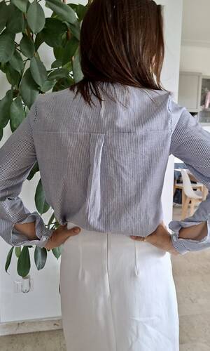 Camicia Venezia mille righe blu gioiello