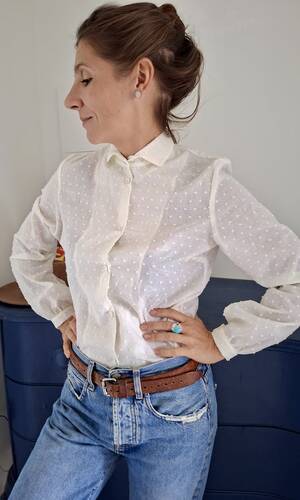 Camicia Venezia Plumetis gioiello 