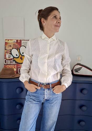 Camicia Venezia Plumetis gioiello