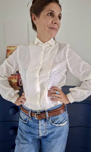 Camicia Venezia Plumetis gioiello 
