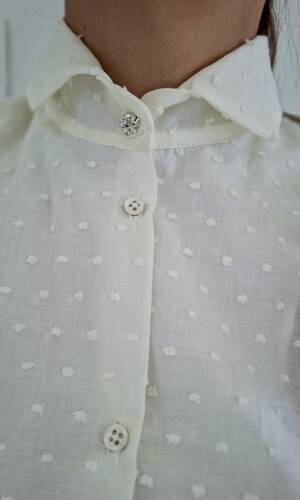 Camicia Venezia Plumetis gioiello 