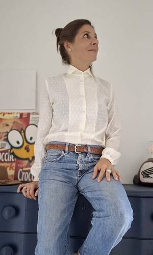 Camicia Venezia Plumetis gioiello 