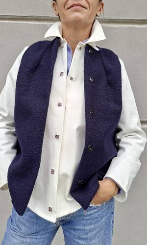 Shacket denim bianco