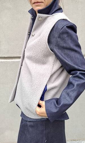 Gilet Stefano teddy grigio