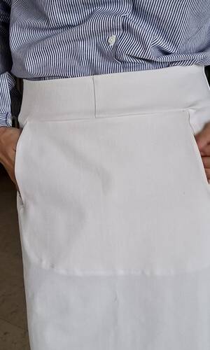 Gonna tasca denim bianco