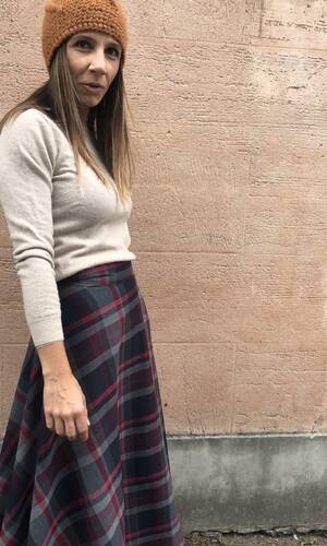 Gonna Bonifacio grigia bordeaux 